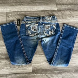 MISS ME JEANS MID-RISE STRAIGHT SIZE 29